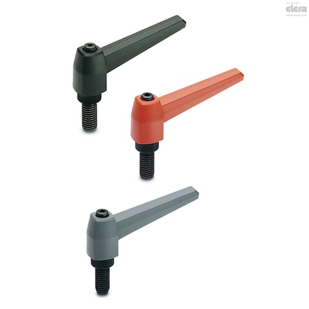 Elesa Black-oxide steel threaded stud, MR.80 p-M10x30-C31 MR-p